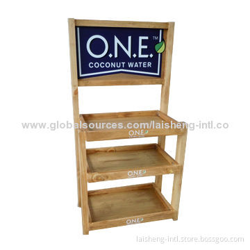 Beverage Display Rack with Four Adjustable Feet and Knock-down Structure